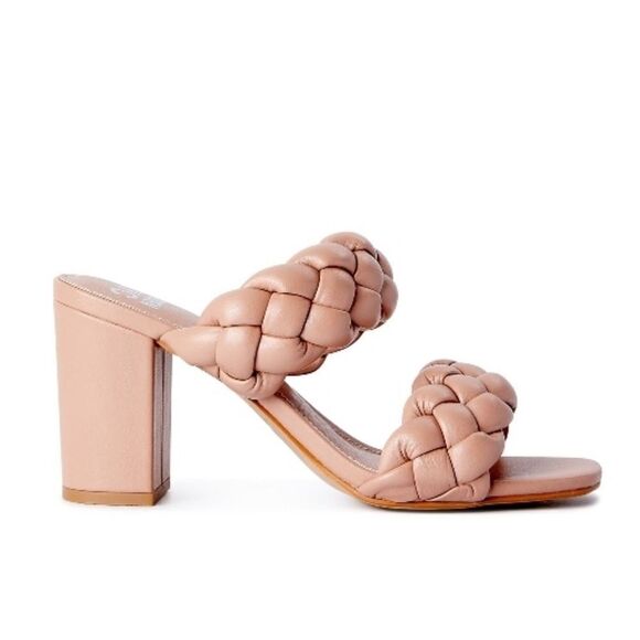 Womens Braided Dress Up Block Heeled Shoes Size 9 - Picture 9 of 10